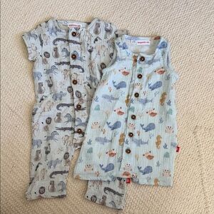 Magnetic Me Cotton Gauze Romper (3-6M)